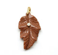 Leaf Natural Gemstone Charm