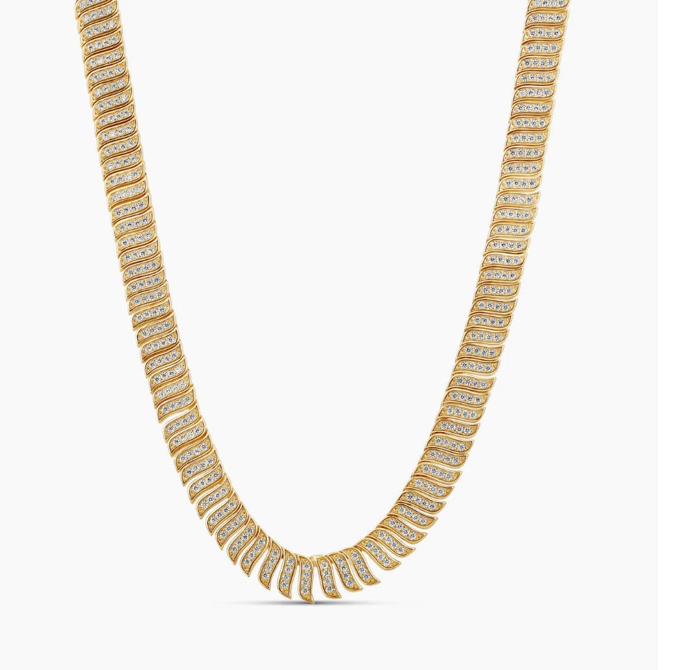 Pave Wave Necklace