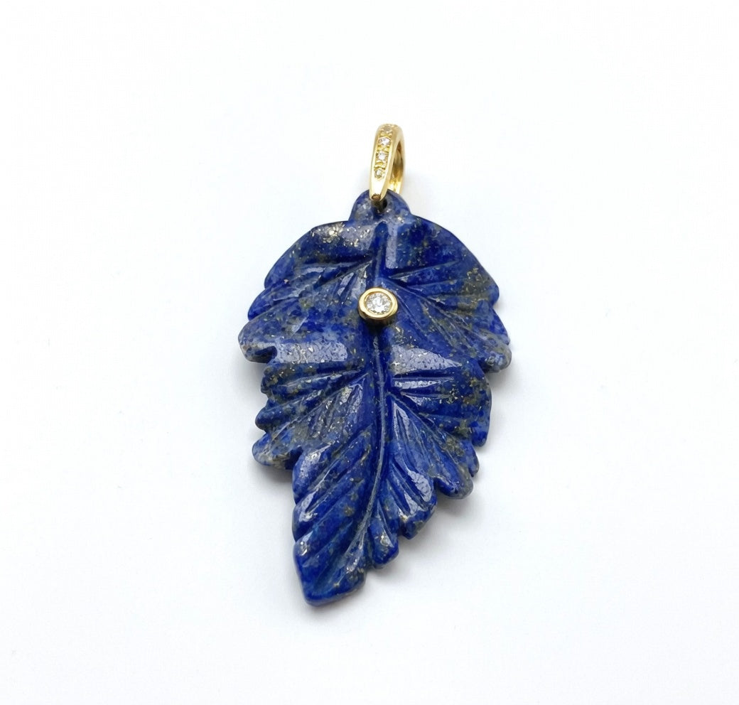 Leaf Natural Gemstone Charm