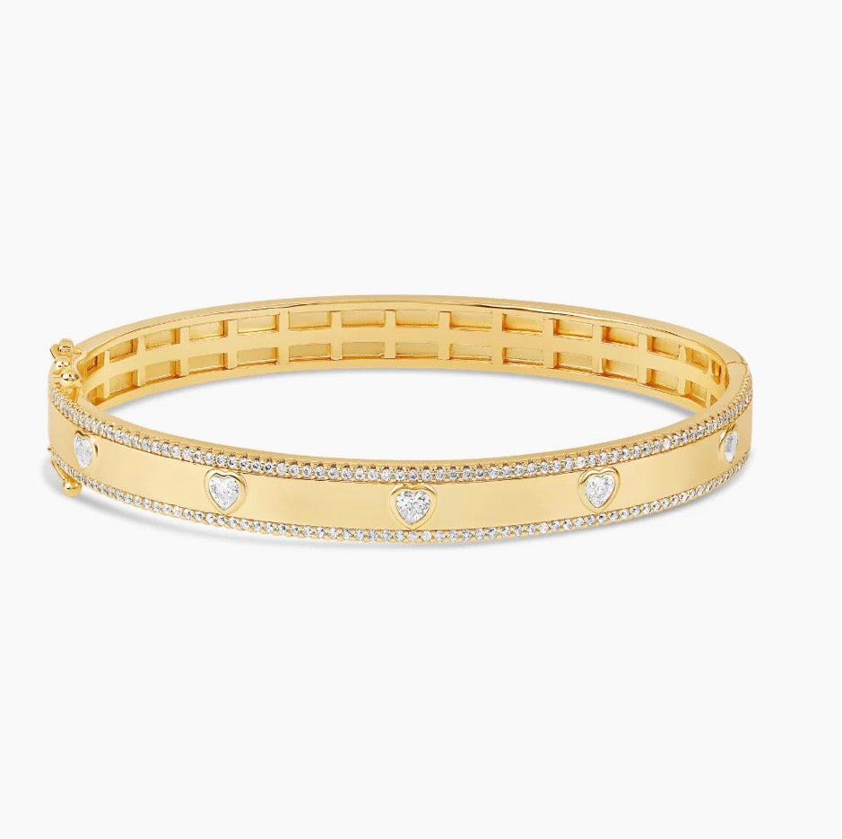 Pave Multi Corazon Bangle