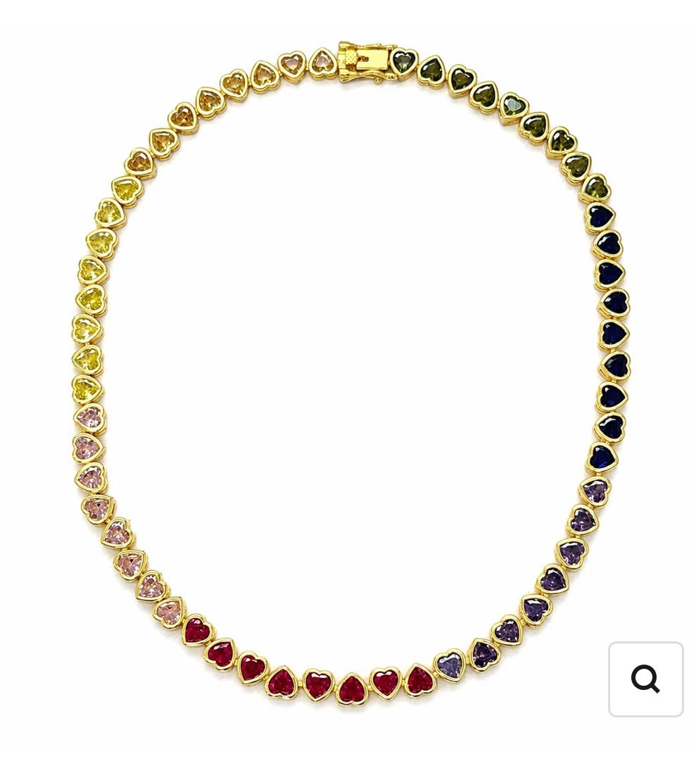 Rainbow Hearts Tennis Collection