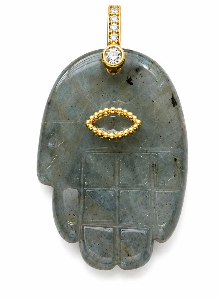 Natural Gemstone Lucky Hand Charm