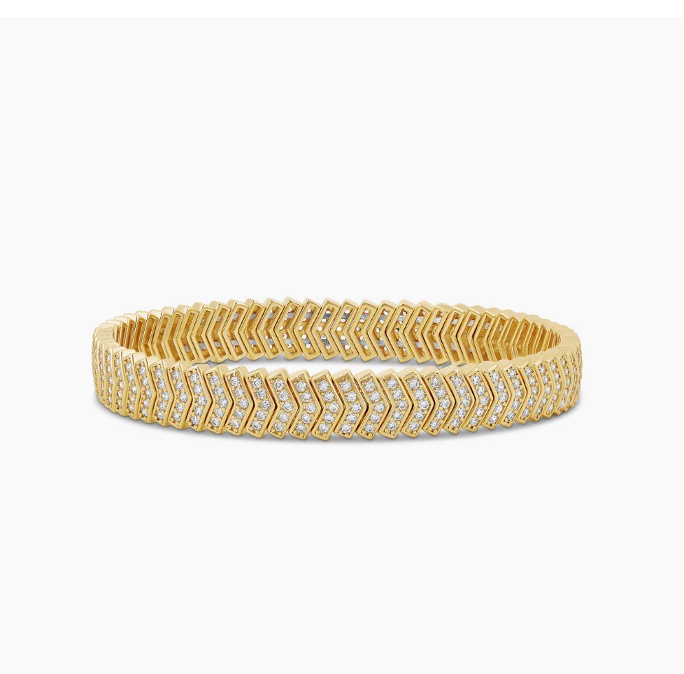 Pave Zipper Pulsera Stretchy