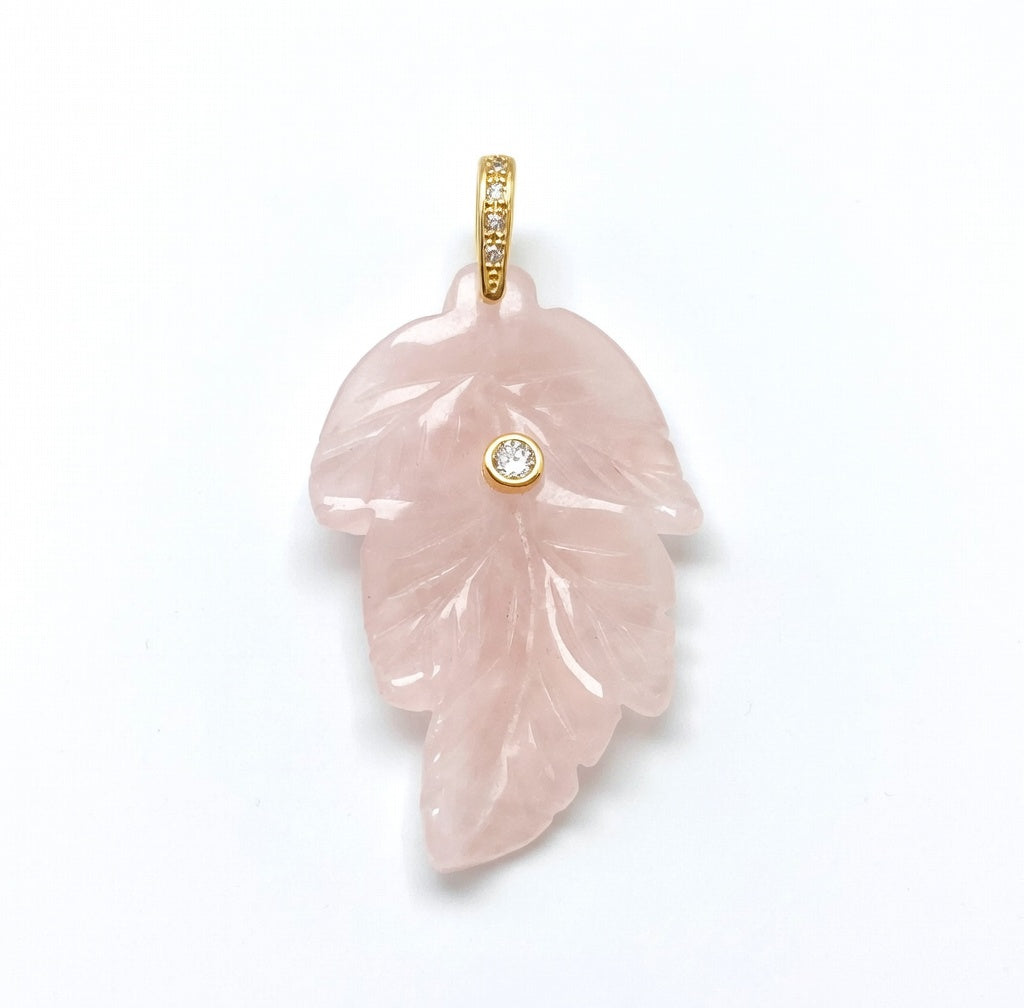 Leaf Natural Gemstone Charm