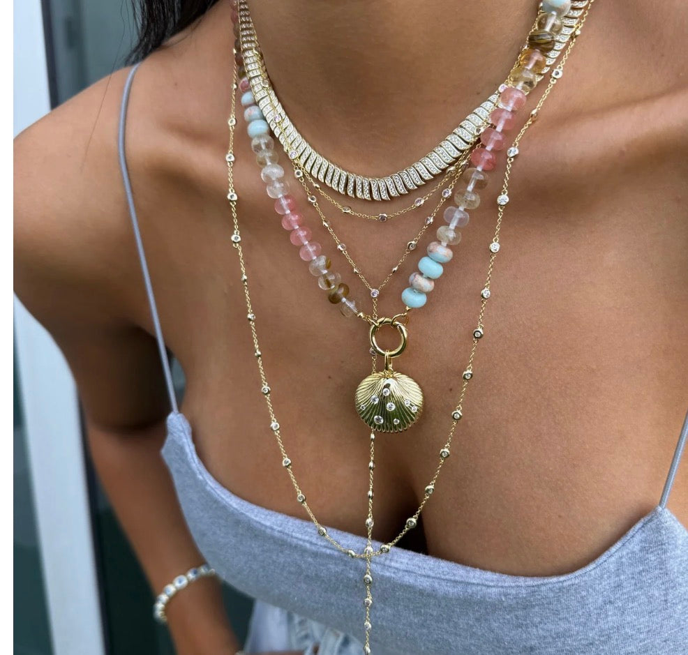 Pave Wave Necklace