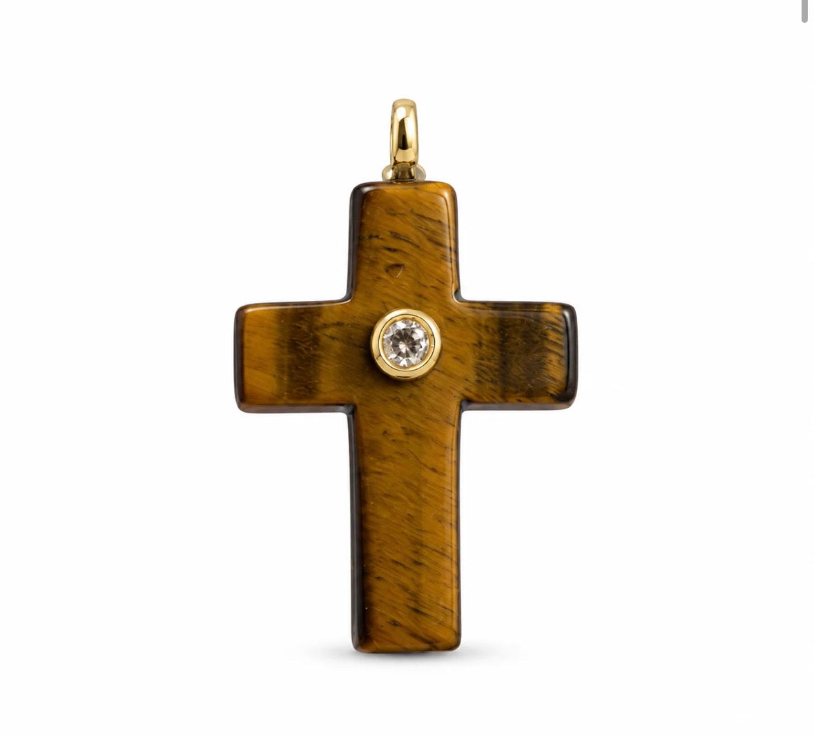 Cross Natural Stone Charm