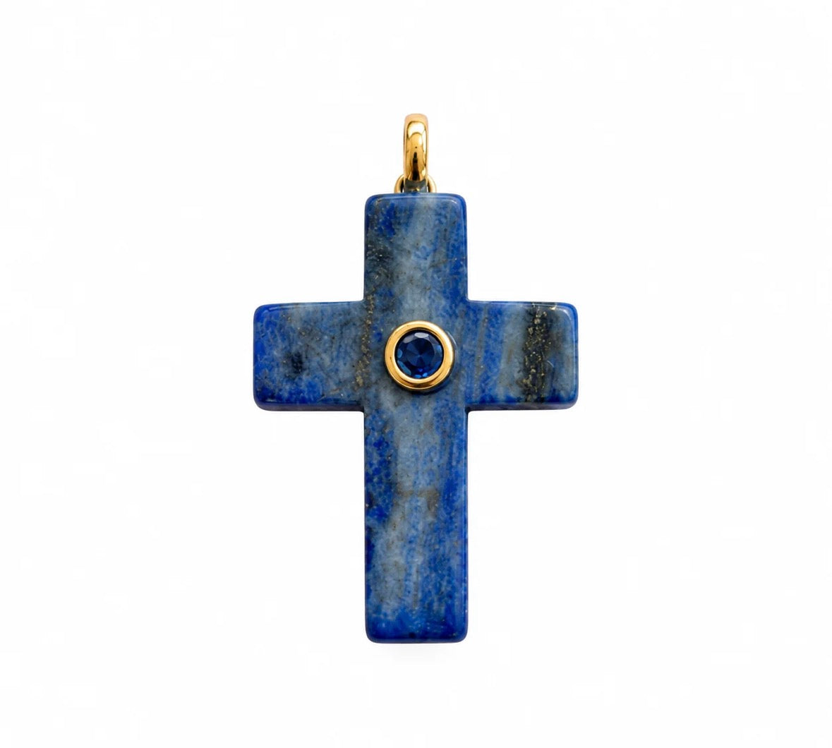 Cross Natural Stone Charm