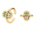 Hamsa Protection Adjustable Ring