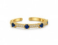 Colorful CZ Open Cuff Ring