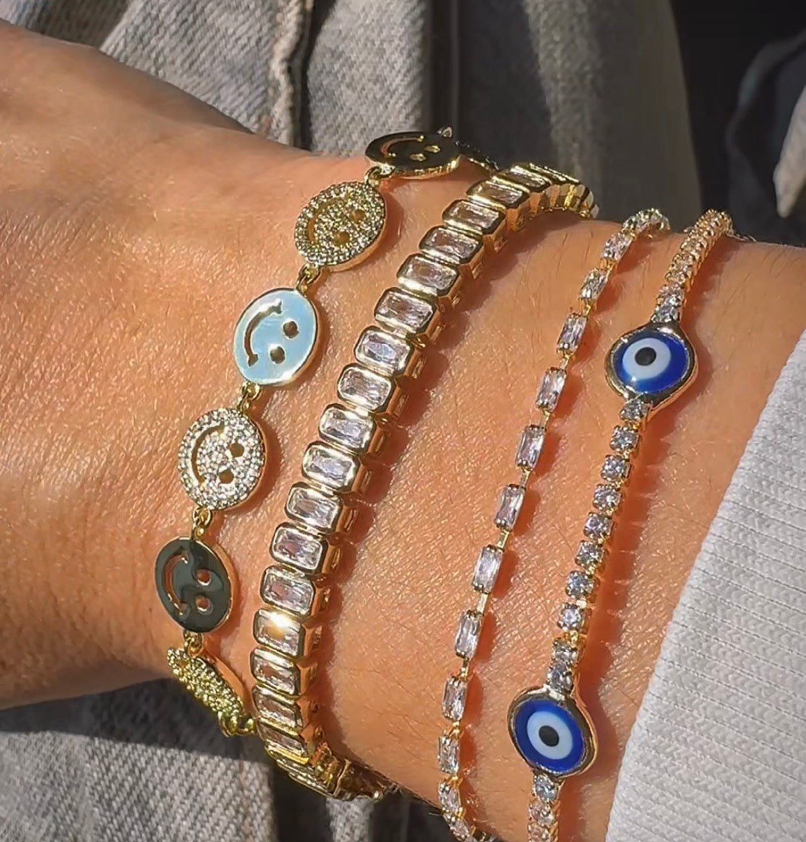 Rectangle CZ Tennis Bracelet