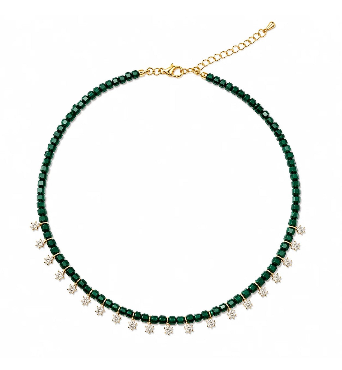Natural Stone & Crystal Star Necklace