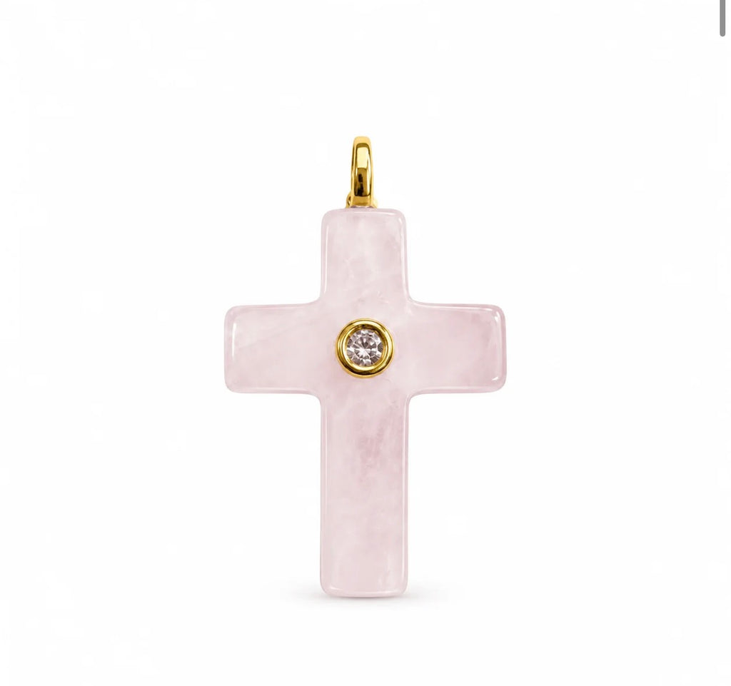 Cross Natural Stone Charm