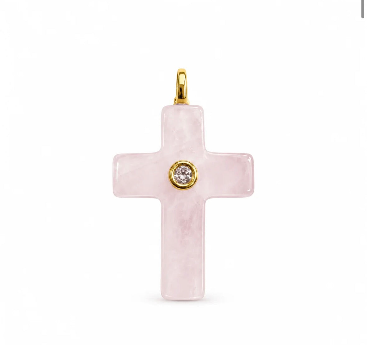 Cross Natural Stone Charm