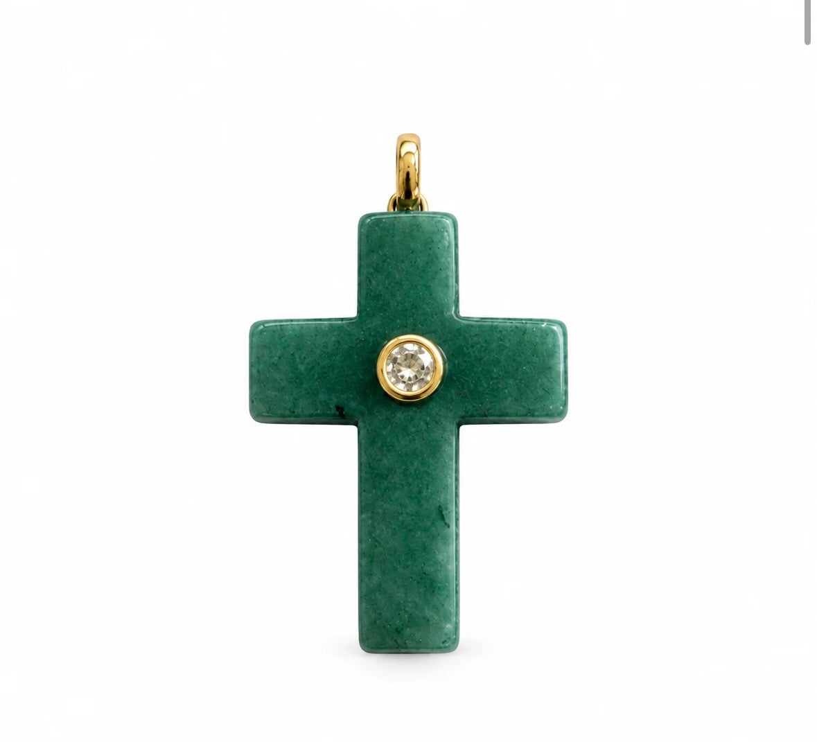 Cross Natural Stone Charm