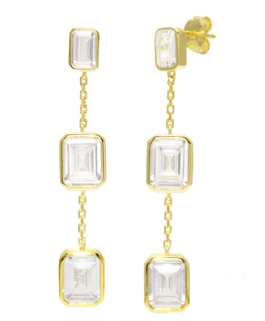 Pendientes talla esmeralda