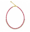 Natural Stone & Crystal Drop Necklace