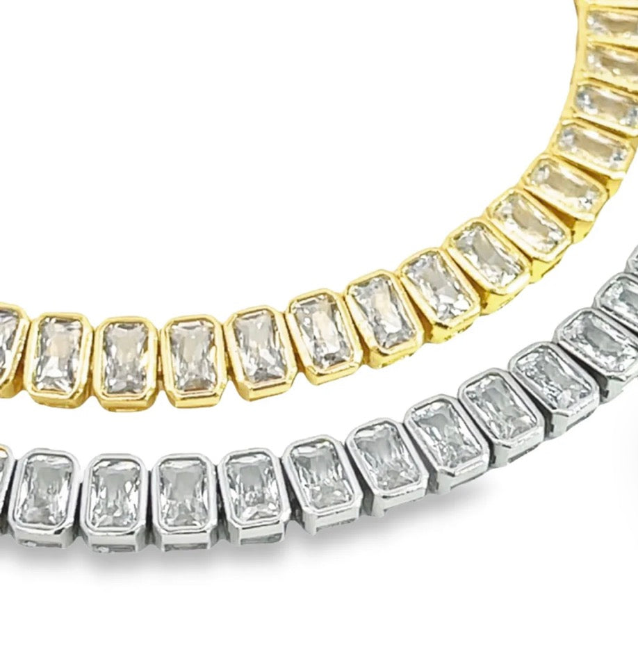 Rectangle CZ Tennis Bracelet