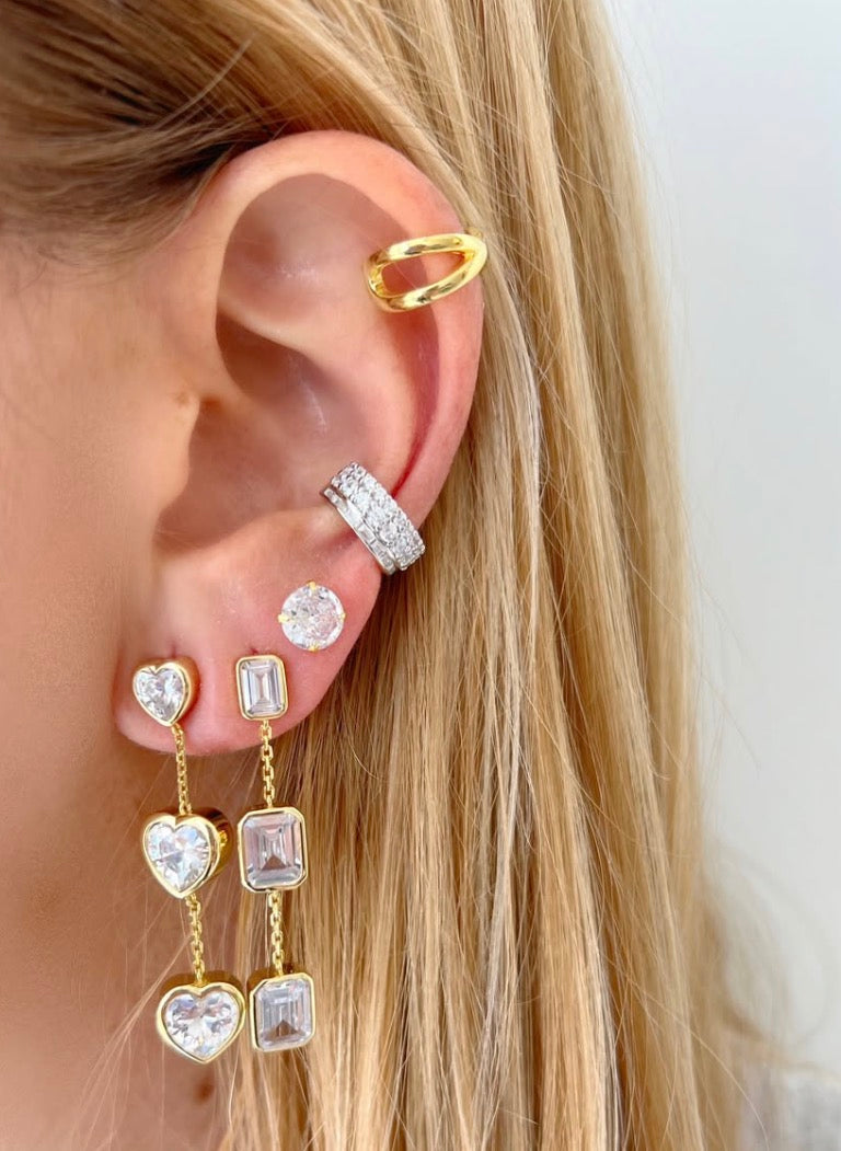 Pendientes talla esmeralda