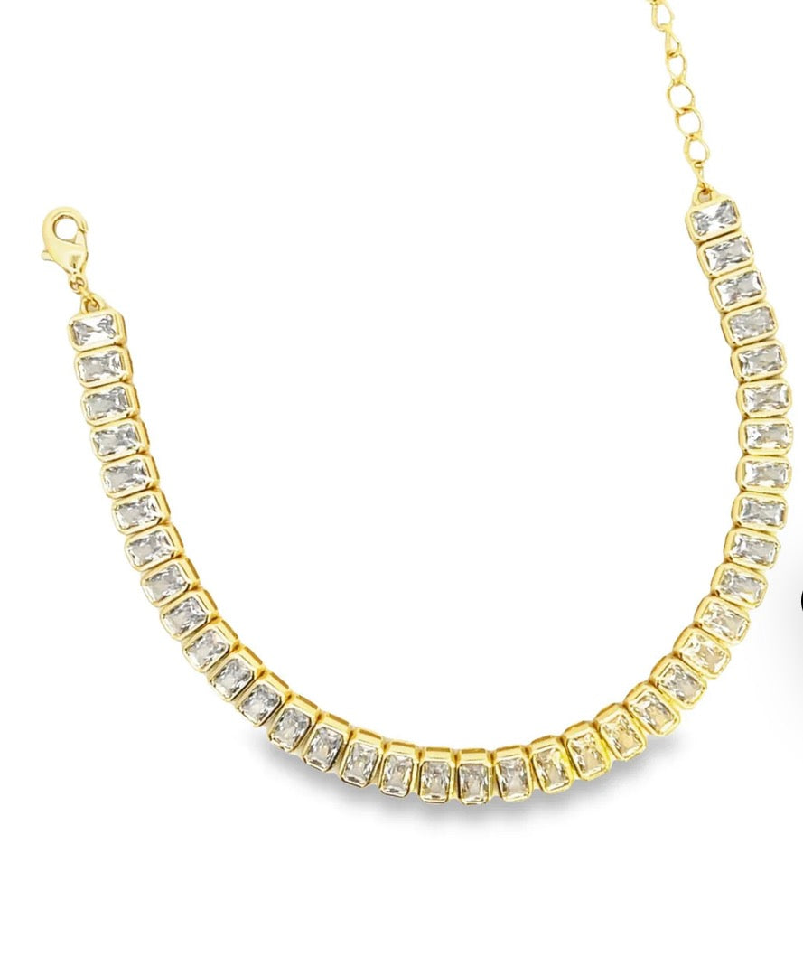 Rectangle CZ Tennis Bracelet