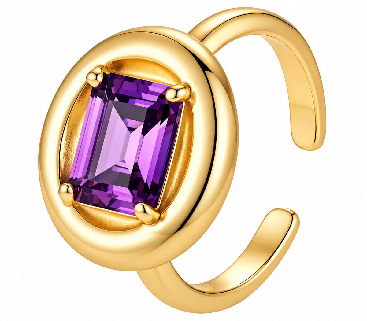 Solitaire Stone Adjustable Ring