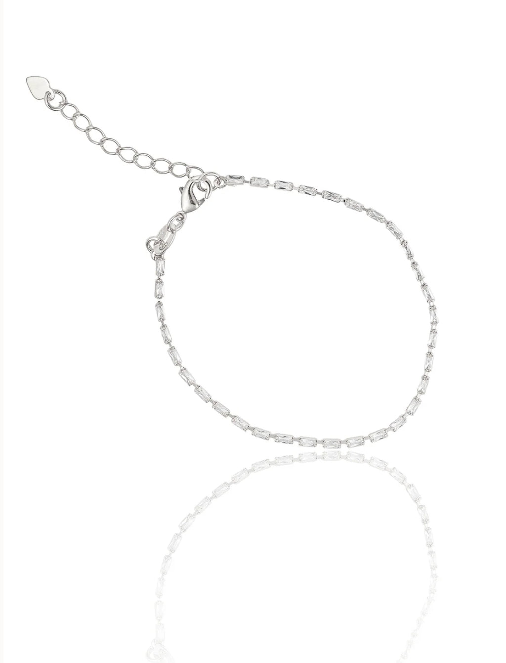 CZ Baguette Link Bracelet