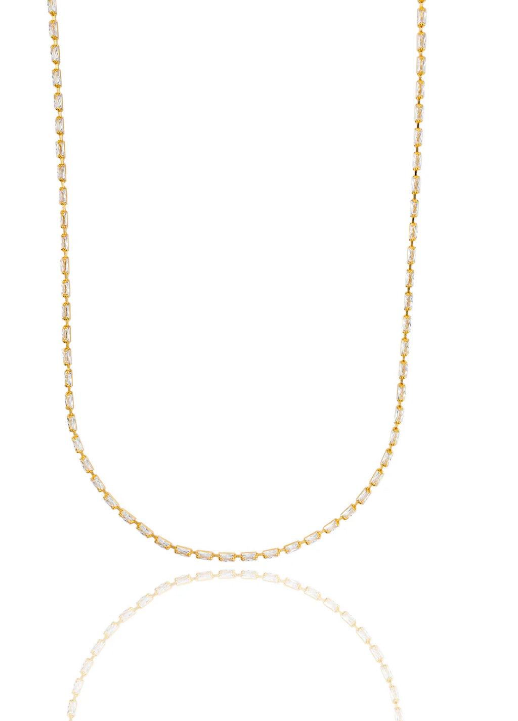 CZ Baguette Link Bracelet