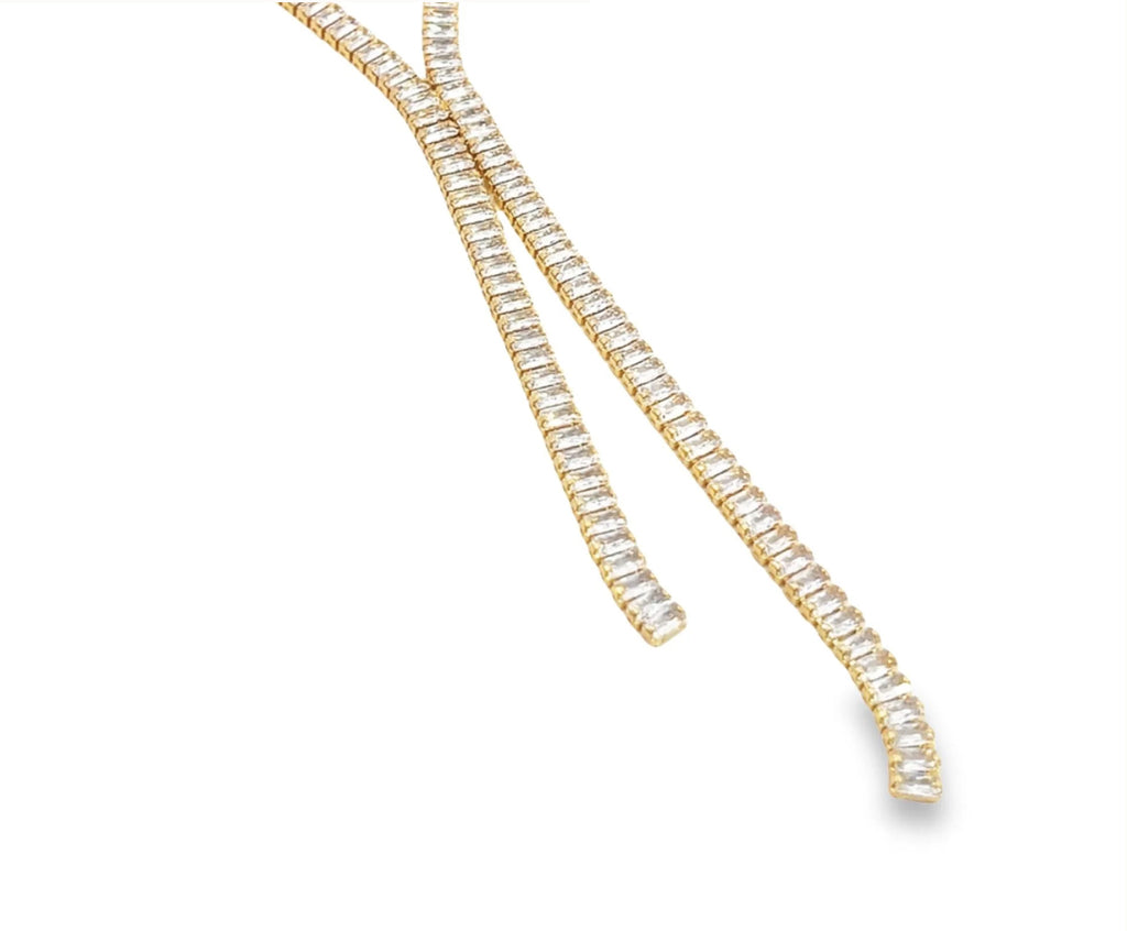 Collar de Lazo con Circonitas y Baguettes