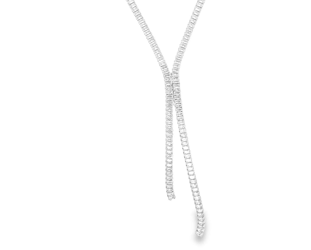 Collar de Lazo con Circonitas y Baguettes