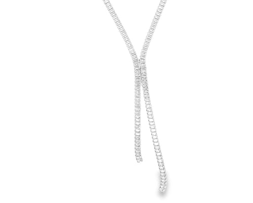 Collar de Lazo con Circonitas y Baguettes