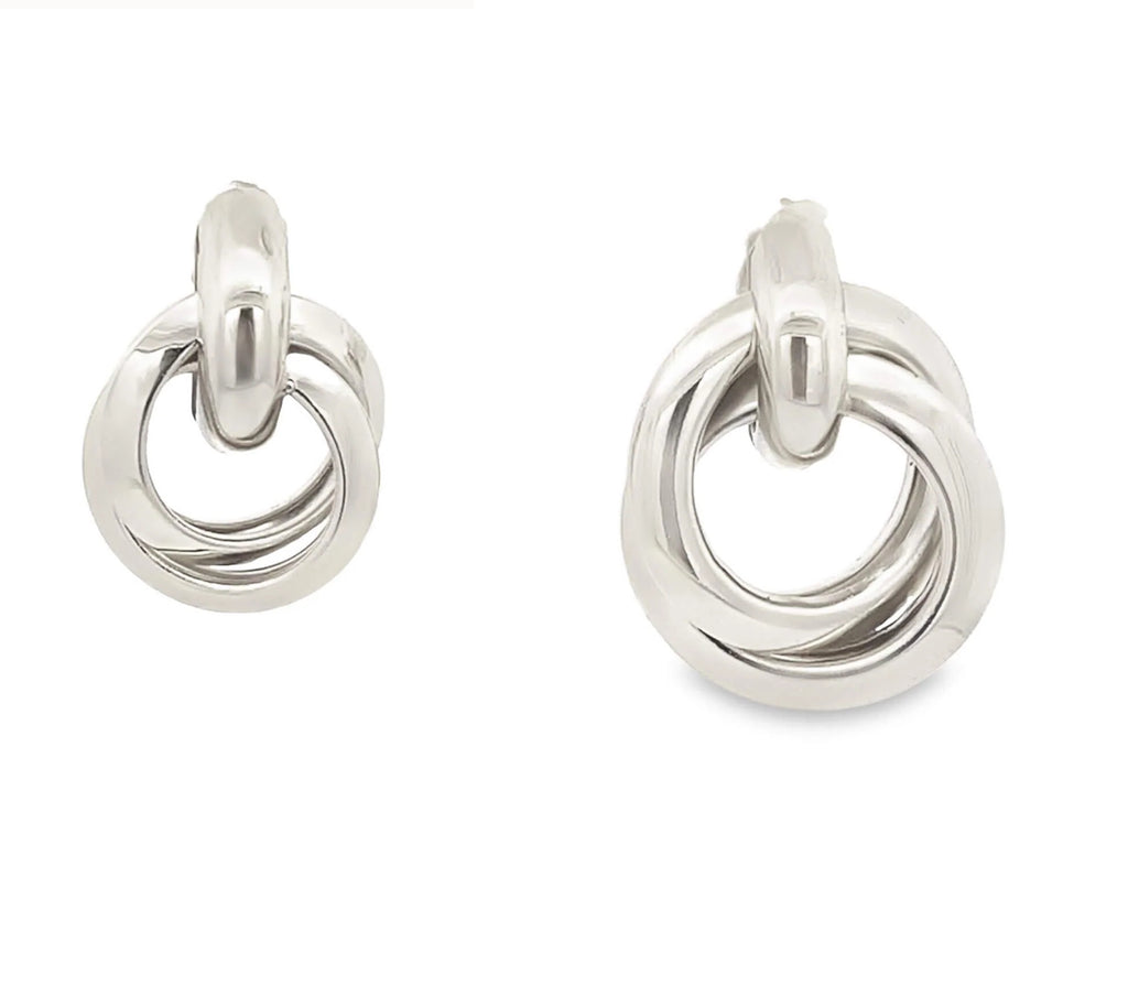 Large Two Plate Twisted Earrings
