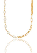 Pearl Paperclip Chain Necklace