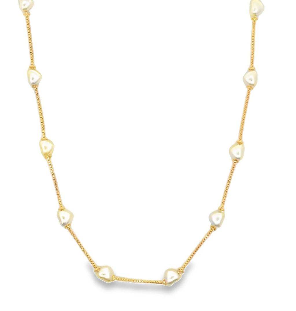 Heart Shaped Pearl Necklace