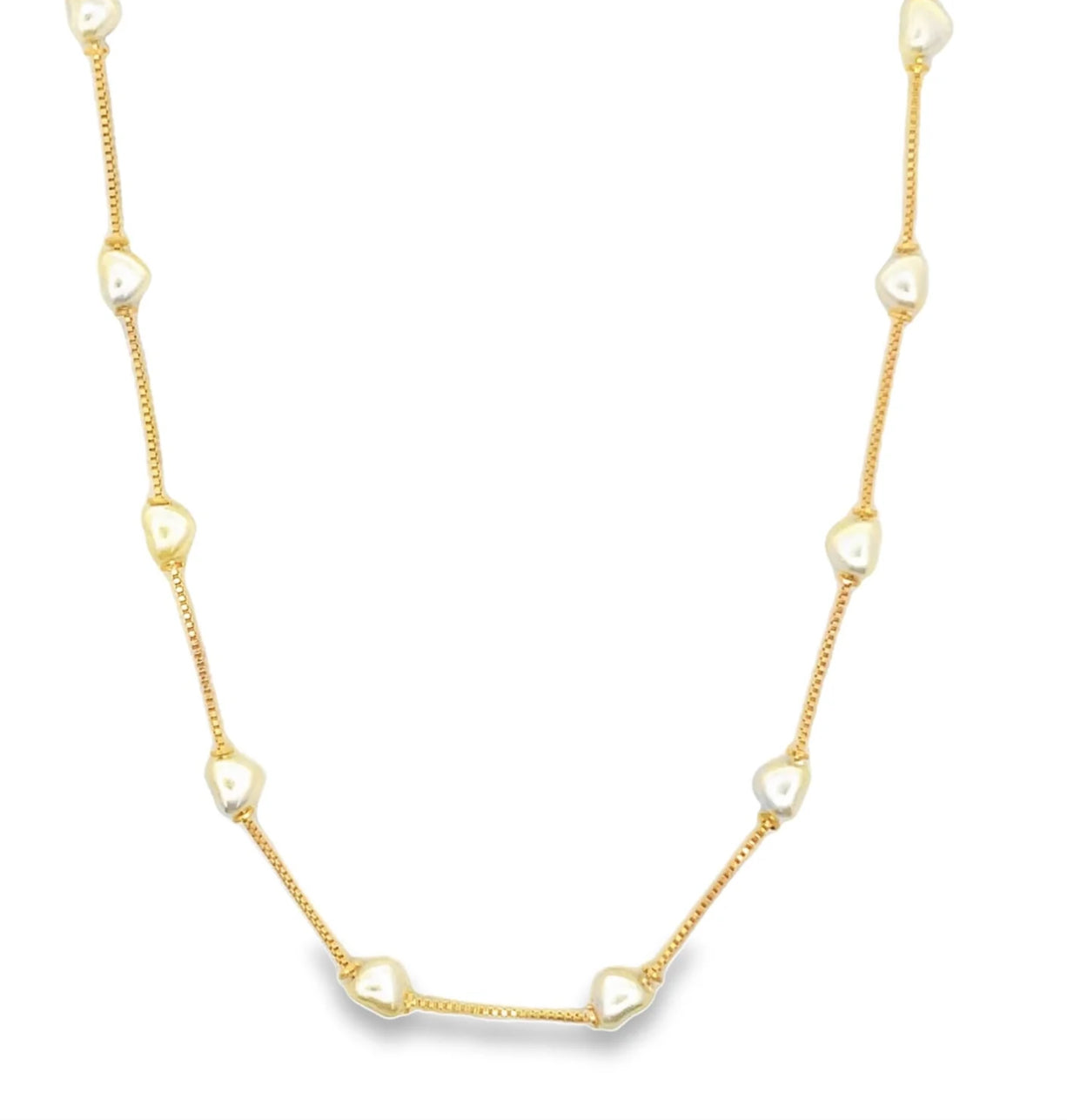 Heart Shaped Pearl Necklace