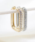 Pendientes tipo arracada CZ Pave
