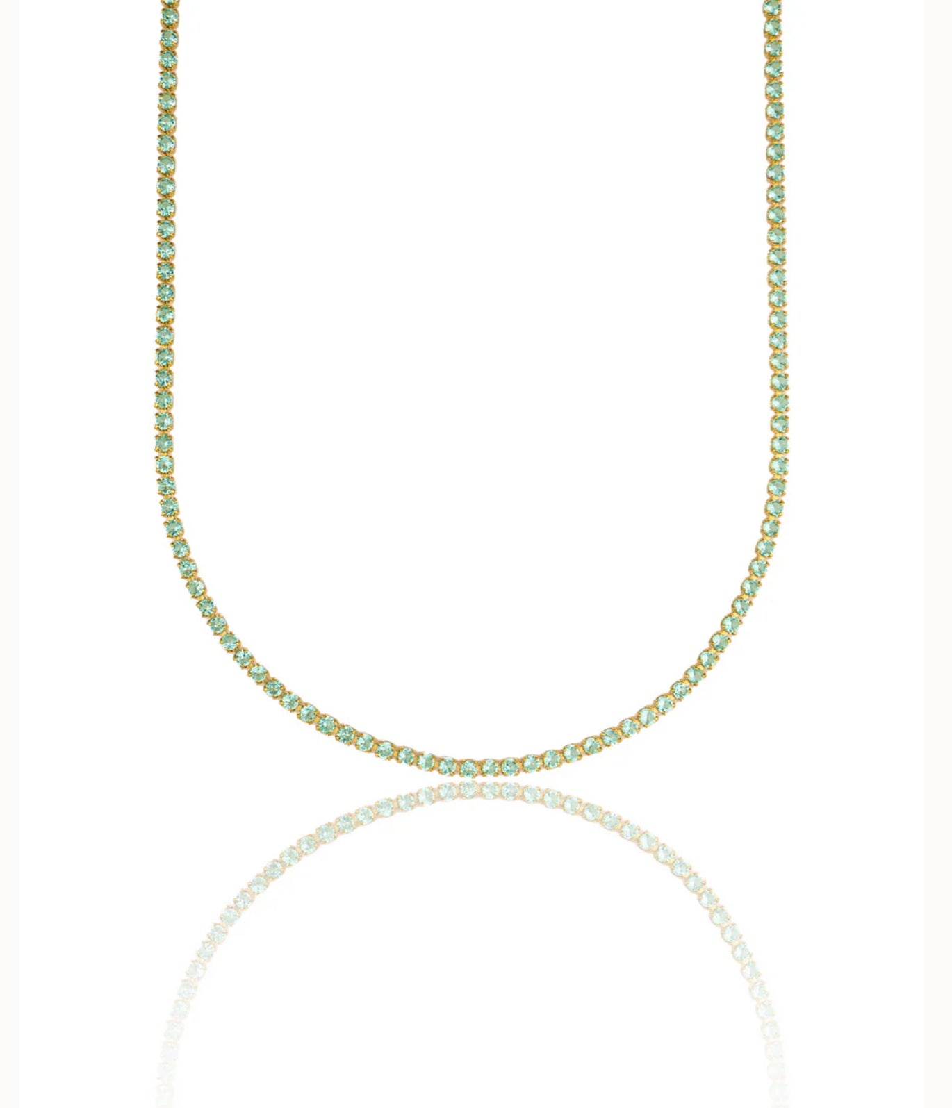 Gargantilla de tenis de 2 mm con circonitas cúbicas redondas