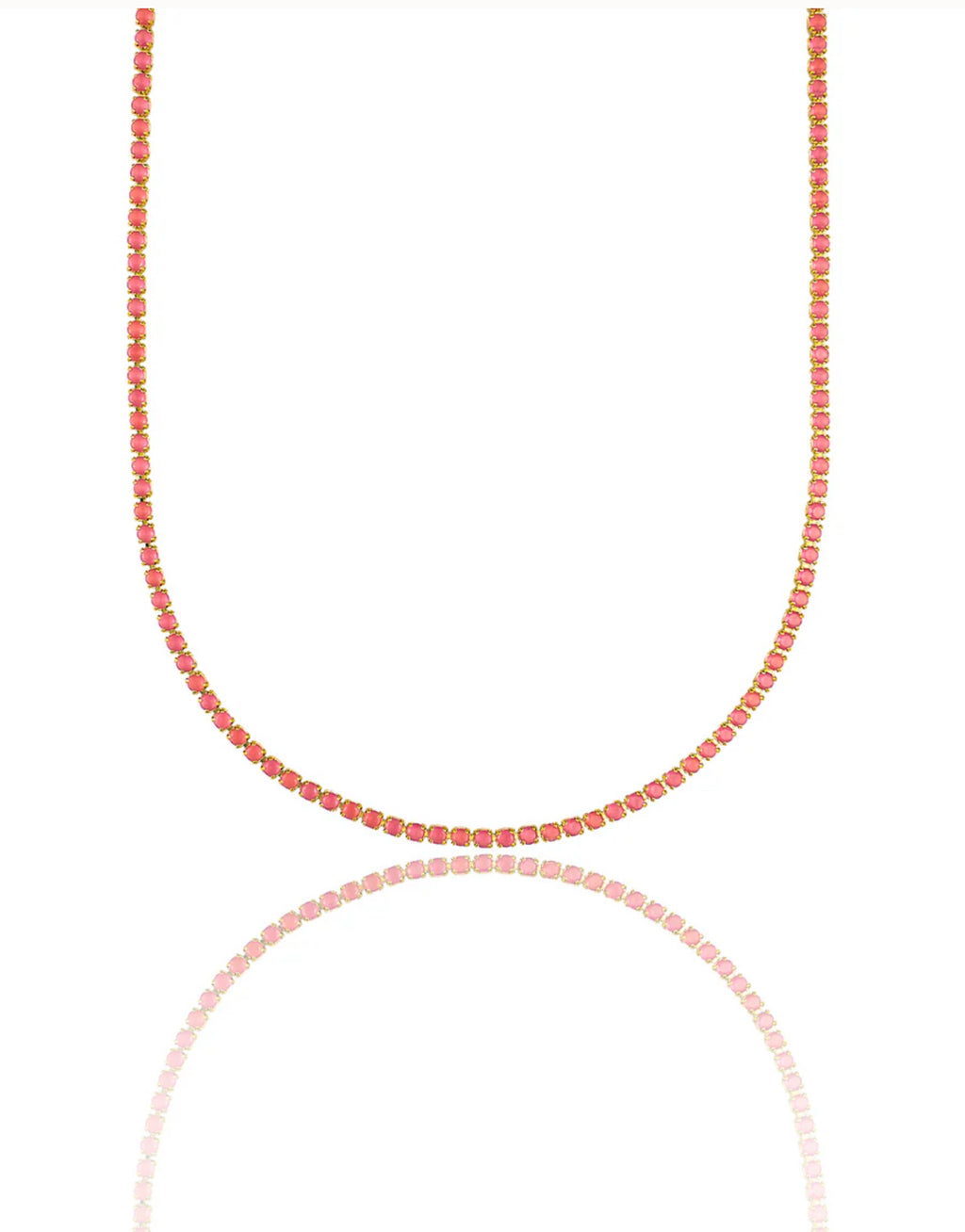 Gargantilla de tenis de 2 mm con circonitas cúbicas redondas