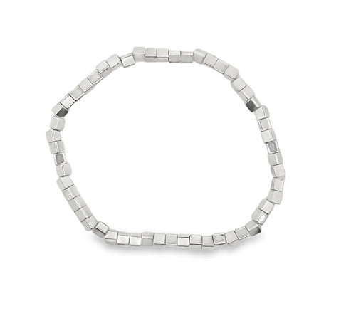 Pulsera elástica con dije de cubo