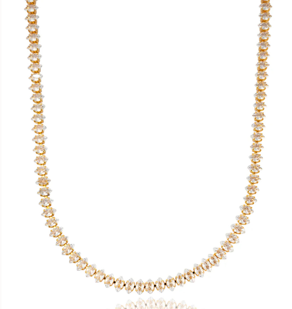 Marquise CZ Tennis Necklace 5mm