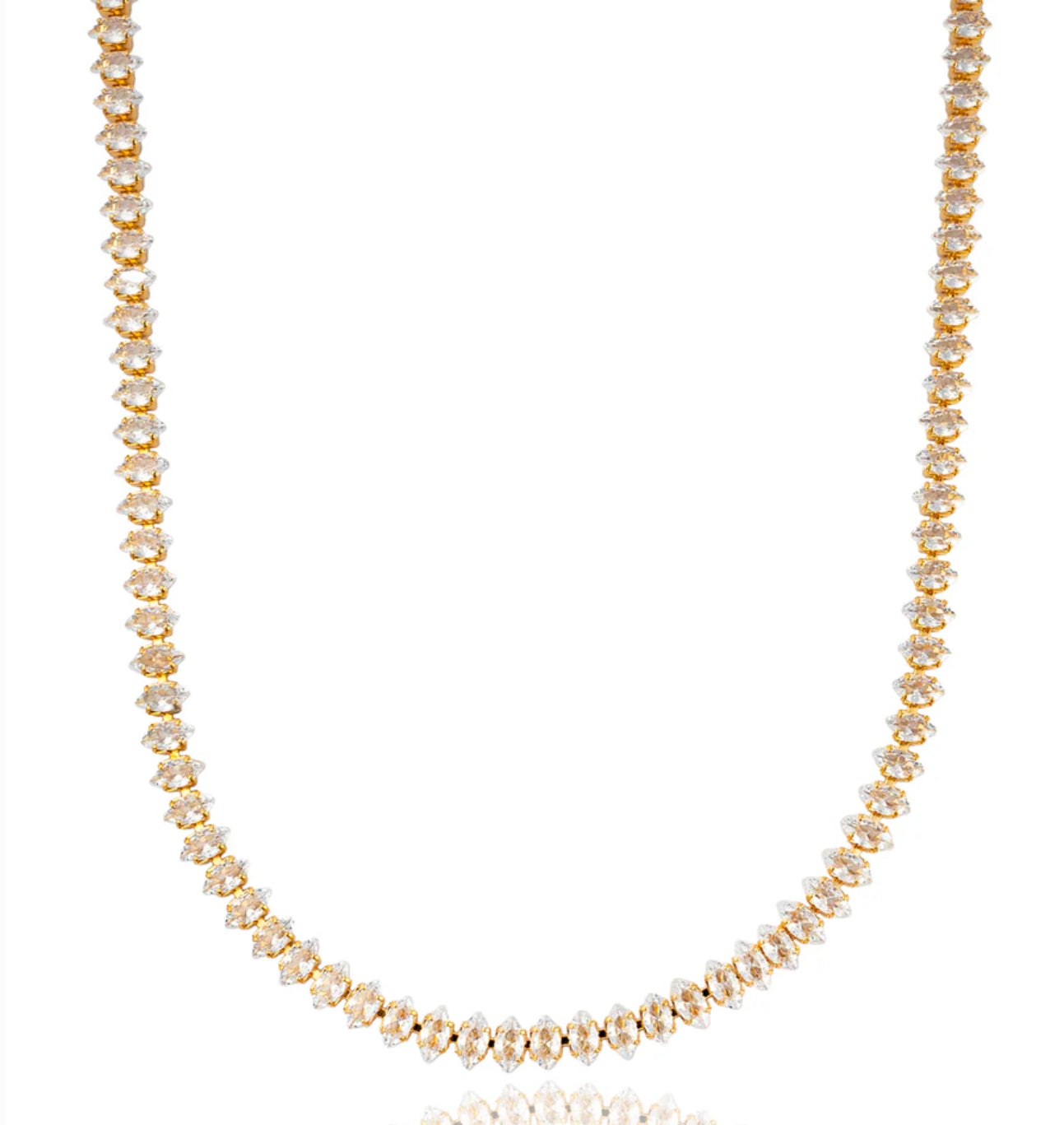 Marquise CZ Tennis Necklace 5mm