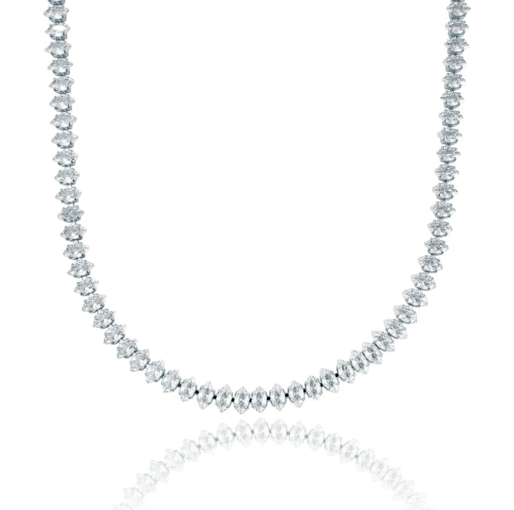 Marquise CZ Tennis Necklace 5mm