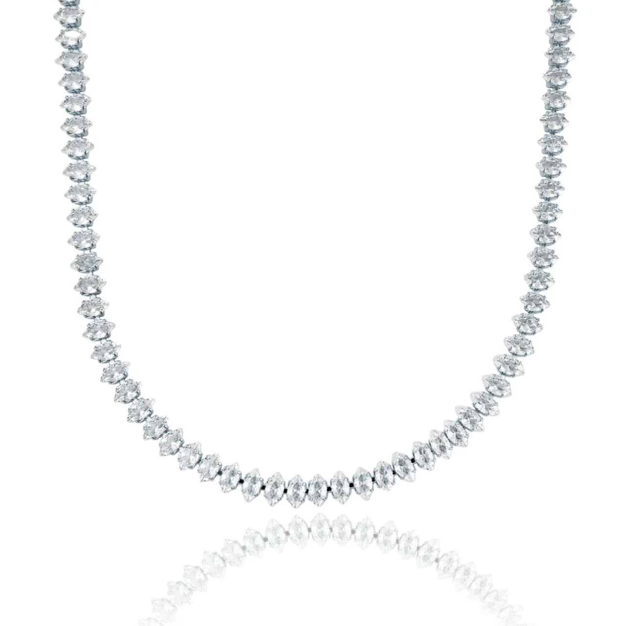 Marquise CZ Tennis Necklace 5mm